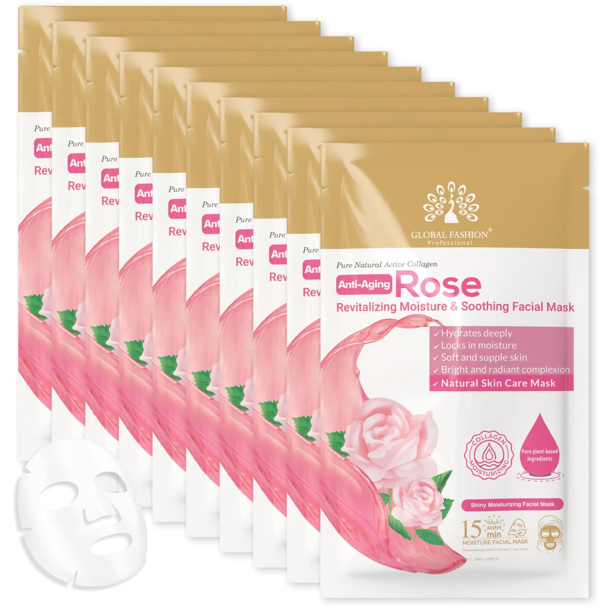 Pack of 10, Rose