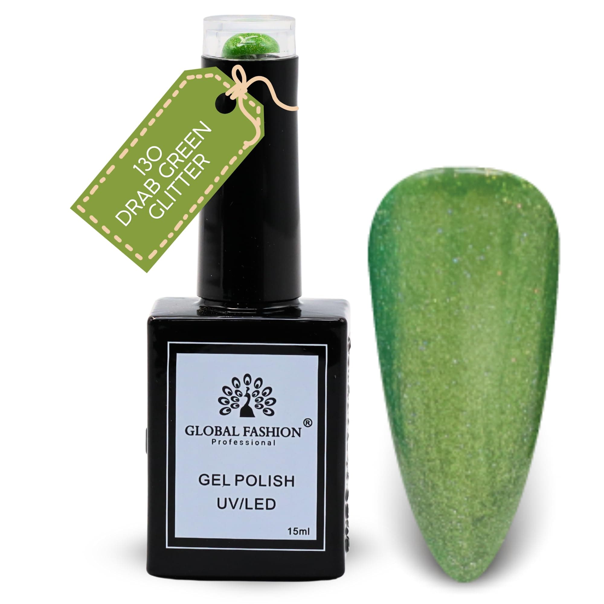 130-Drab Green Glitter-1p