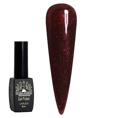 Black Elite Gel Polish 8ml Global Fashion - Unleash Creativity with 381 Long-Lasting Gel Colors, Chip-Free, High-Shine, Vegan, UV/LED Curable, Salon-Quality Manicures at Home