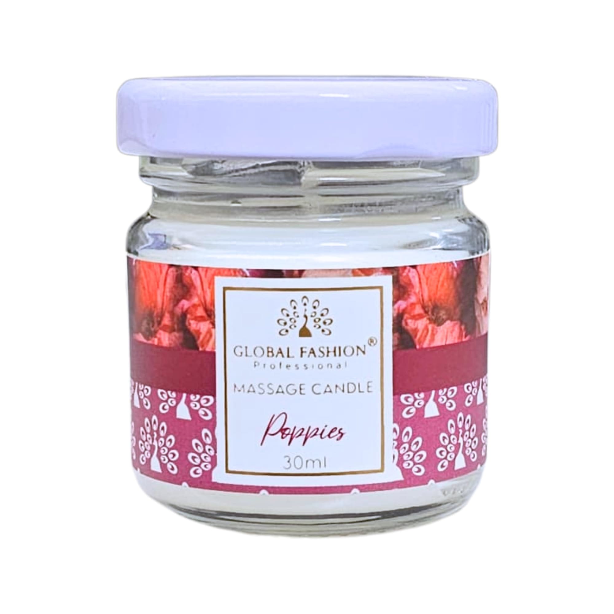 Global Fashion Massage Candle 30 ml - Luxury Body & Massage Oil Candle, Warm Skin-Oil Candle for Home Spa, Couples & Personal Use - Vegan Soy Wax, Home Scented Aromatherapy Gift-Re
