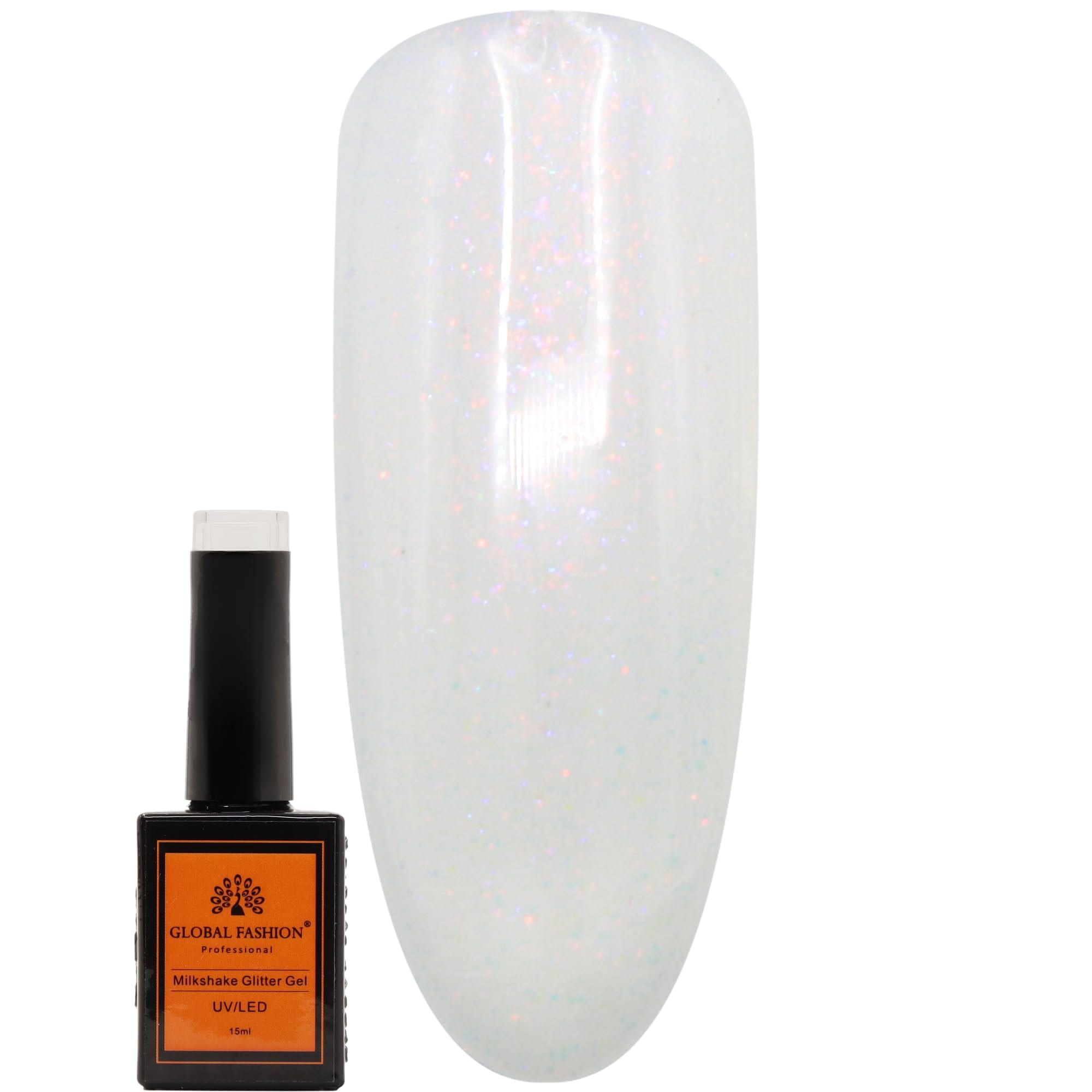 MILKSHAKE Glitter UV/LED Gel Nail Polish – Color Changing Soak-Off Sparkly Gel, Long-Lasting, High Pigment, Easy Application for Nail Art, Salon & Home Manicure