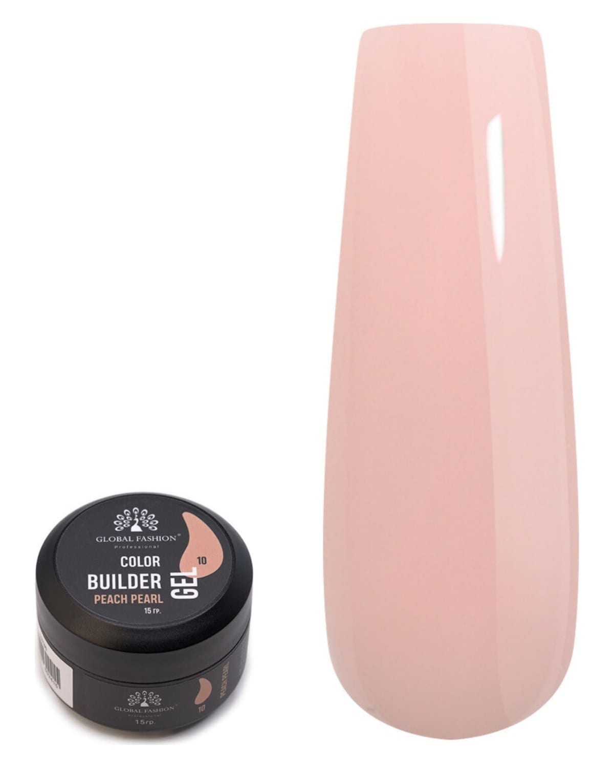 Color Gel Builder 15g with 13 Shades: Unleash Your Inner Nail Artist with This Versatile Sculpting and Coloring Nail Art Toolkit (10 PEACH PEARL)