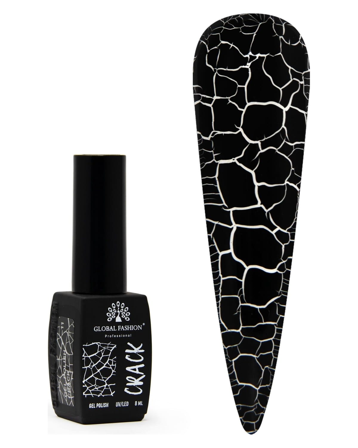 Crackle Gel Nail Polish -12 Colors 8ml, Long-Lasting UV/LED Soak Off Gel, Chip-Resistant, Glossy Finish, Cracked Effects,DIY Nail Art, Professional Salon Quality Manicure for Beginners & Home Use (11)