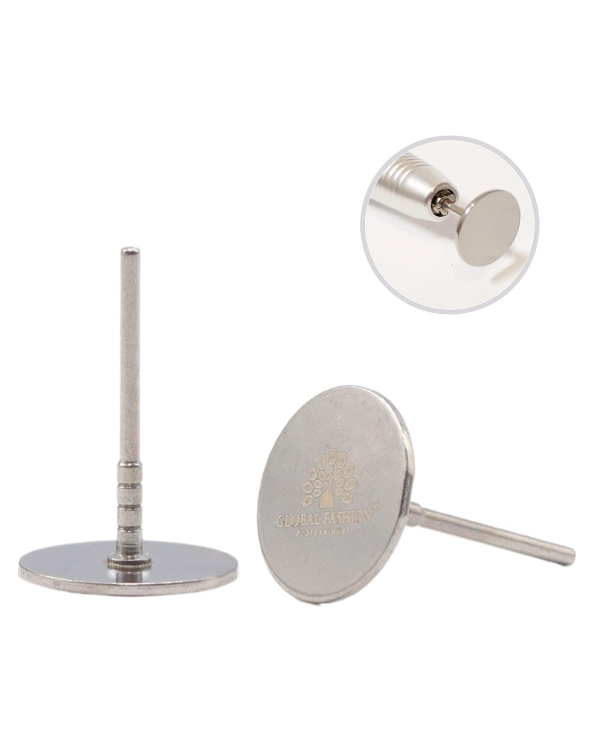 GLOBAL FASHION Professional Stainless Steel Disc for Sanding Paper (25mm, 20mm, 15mm) - Metal Disk Nail Drill Bits & Drill Nails Accessories | (25mm) — Size 100015089938