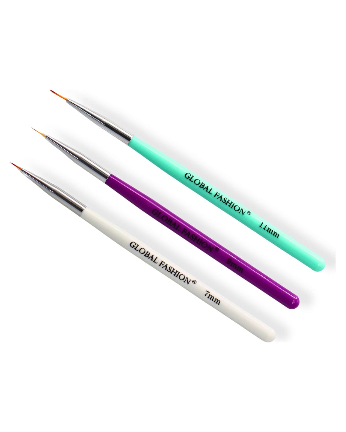 GLOBAL FASHION Professional Nail Art Brush Kit Fine Liner Art Brushes Kit for All Your Nail Art Needs | Global Fashion Professional | (Liner Set 2), 18 x 1.50 x 0.70 cm