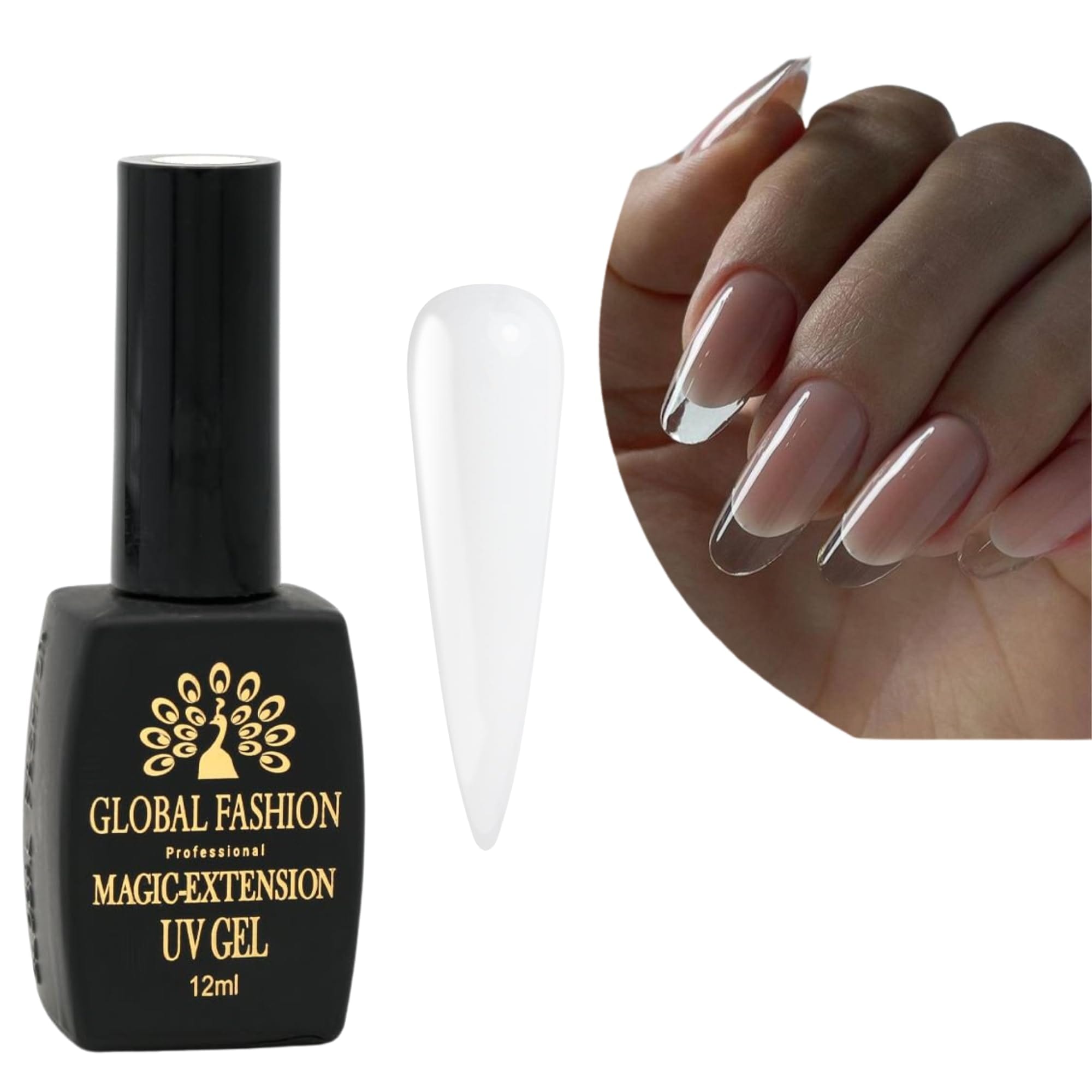 GLOBAL FASHION Professional Achieve Stunning Nail Extensions With Global Fashion Magic-Extension Gel - 12 ML (01)