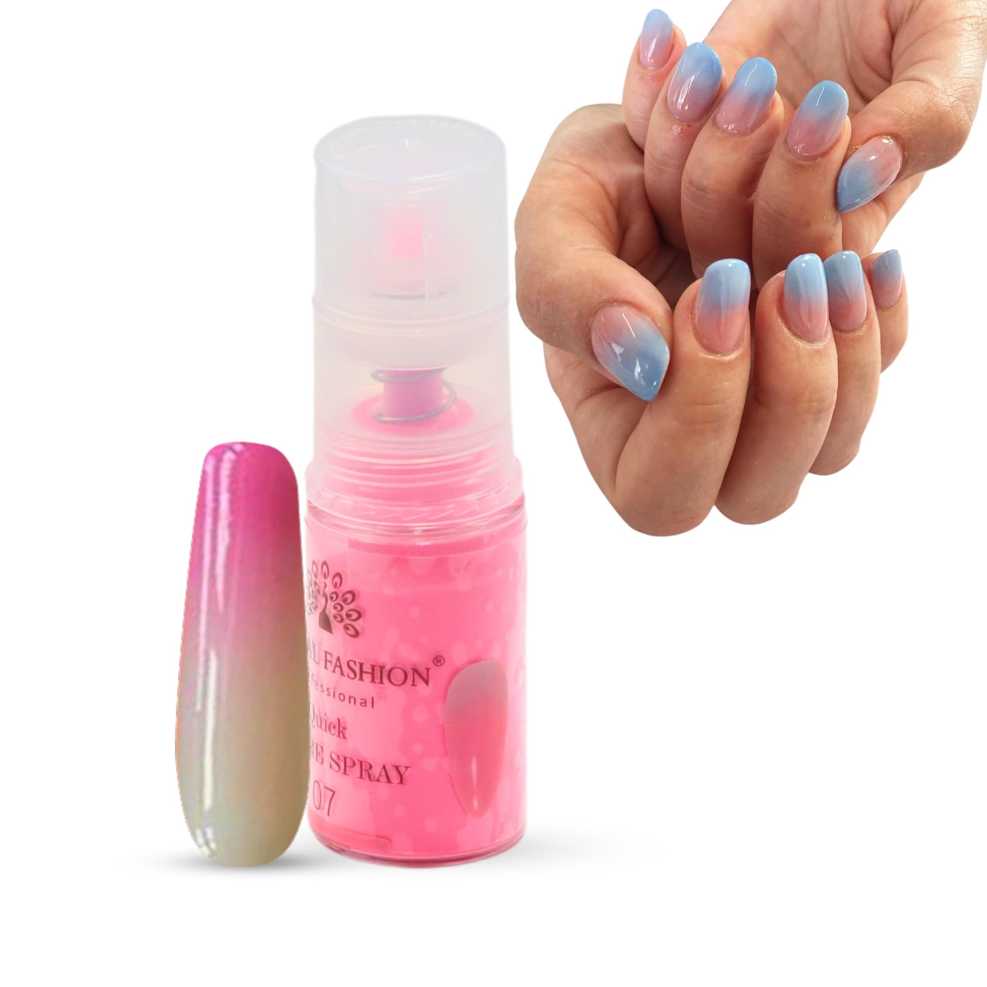 Global Fashion Ombre Nails - Quick Spray for Trendy Press-Ons (DIY) - Fast & Easy (07)