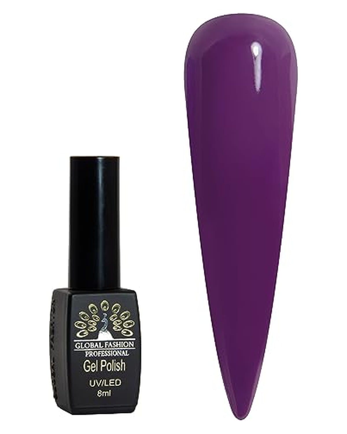 Black Elite Gel Polish 8ml, Long-Lasting Gel Colors, (307)