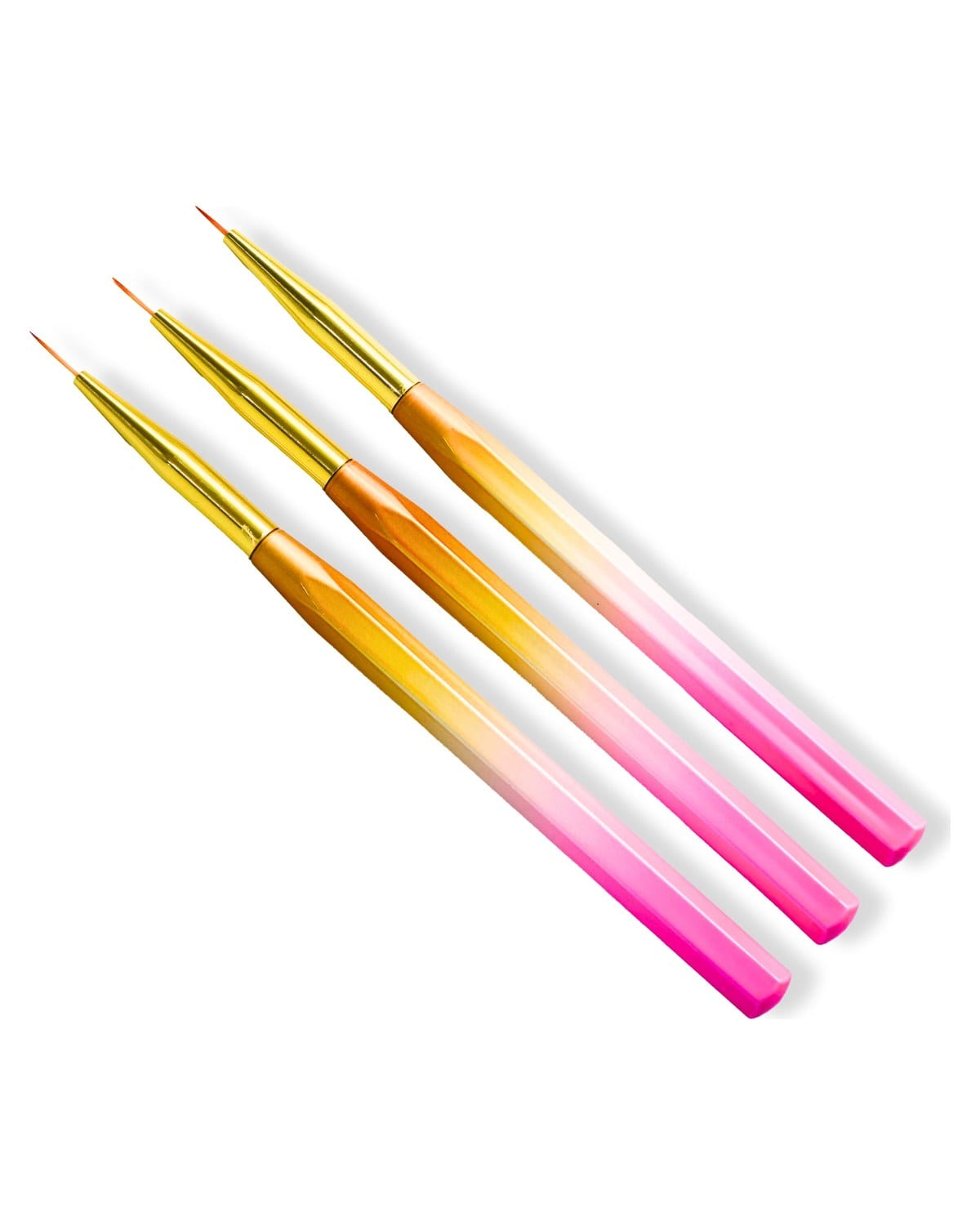 GLOBAL FASHION Professional Nail Art Gradient Pen with Fine Liner Brush - Create Gradient Nails at Home Like a Pro | | (Set)