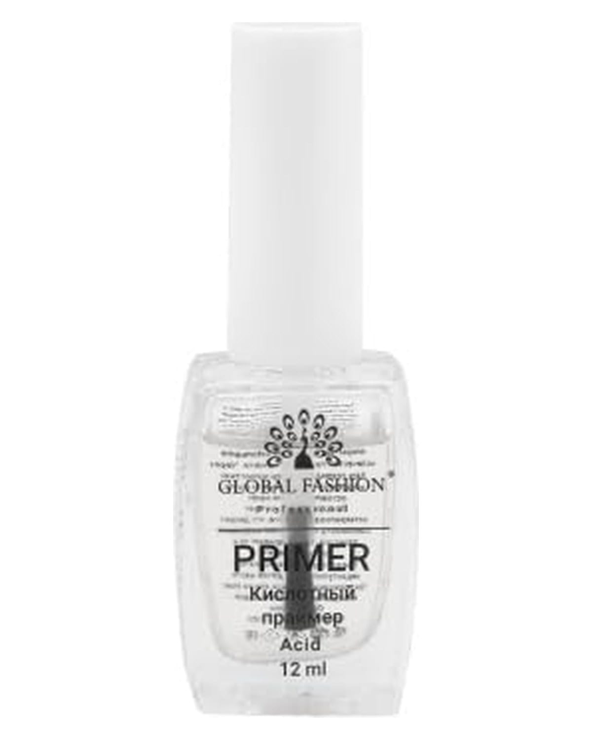 GLOBAL FASHION Professional Global Fashion Non-Acid New Primer | Long-Lasting, Strengthens Nails | Ideal for Thin, Weak, or Damaged Nails (Acid Pimer, 12ml)