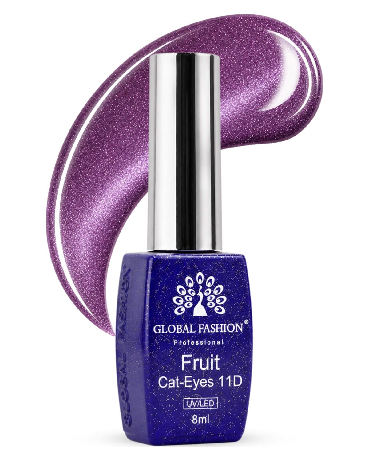 Fruite Cat eyes 11D Magnetic Gel Polish, Blueberry Purple, 8ml (Cherry)