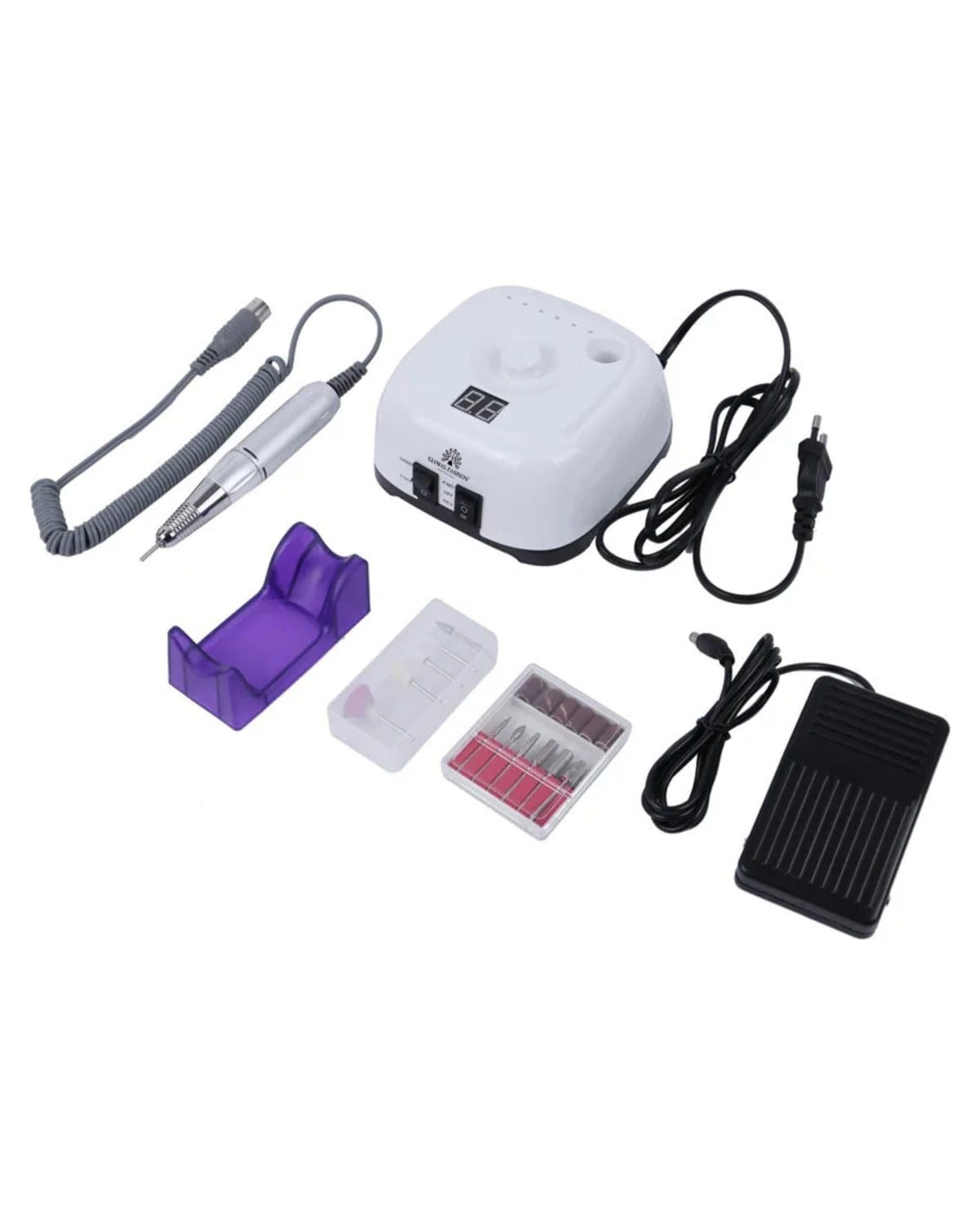Power GF17 Electric Nail Drill - 45000 RPM Professional Manicure & Pedicure Kit, Portable, Quiet, Variable Speed, High-Speed Nail Drill for Acrylic Nails, Adjustable, CE Certified, Home & Salon Use