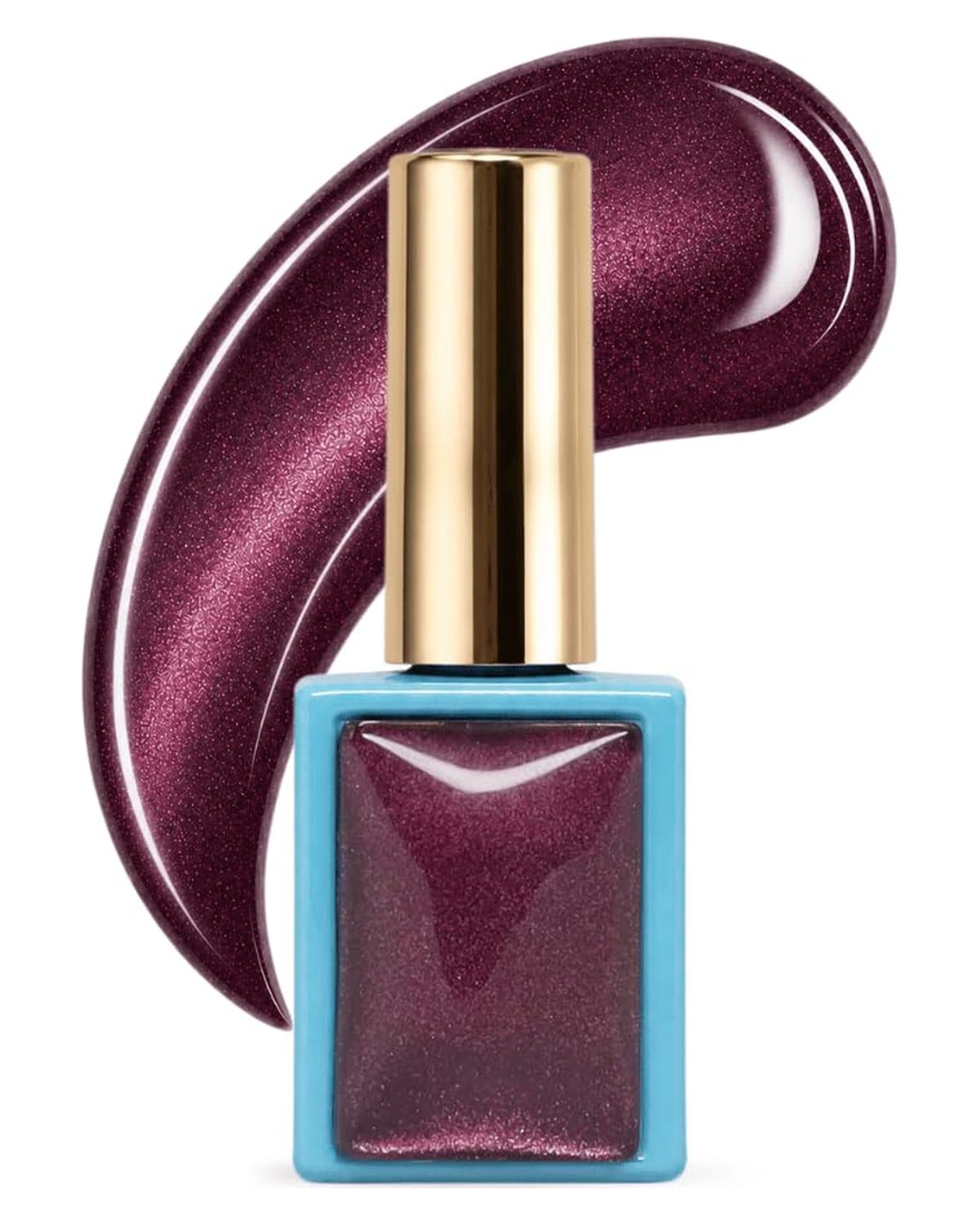 Magic Glaze Magnetic Cat Eye Gel Nail Polish - Blue Silver Glitter, 01 (17)