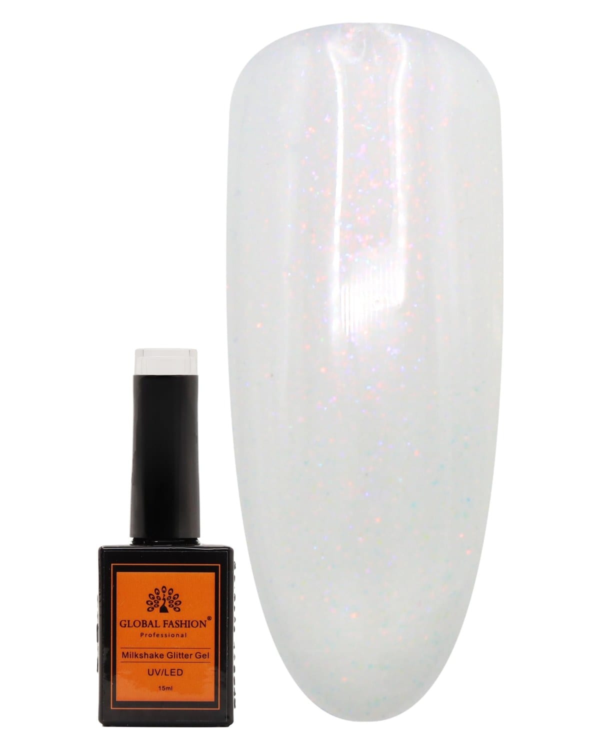 MILKSHAKE Glitter Gel Nail Polish15ml by Global Fashion - Long-Lasting, Color Changing, Professional Nail Art, UV/LED Soak-Off Gel, Easy Application, Salon-Grade Manicure | (253, 15ml)