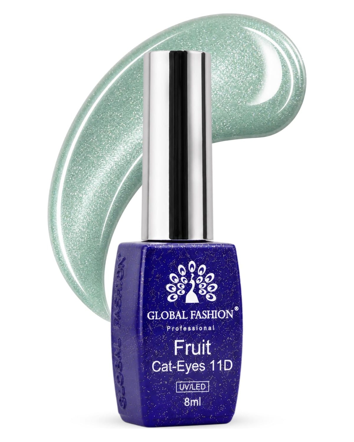 Fruite Cat eyes 11D Magnetic Gel Polish, Blueberry Purple, 8ml (Green apple)