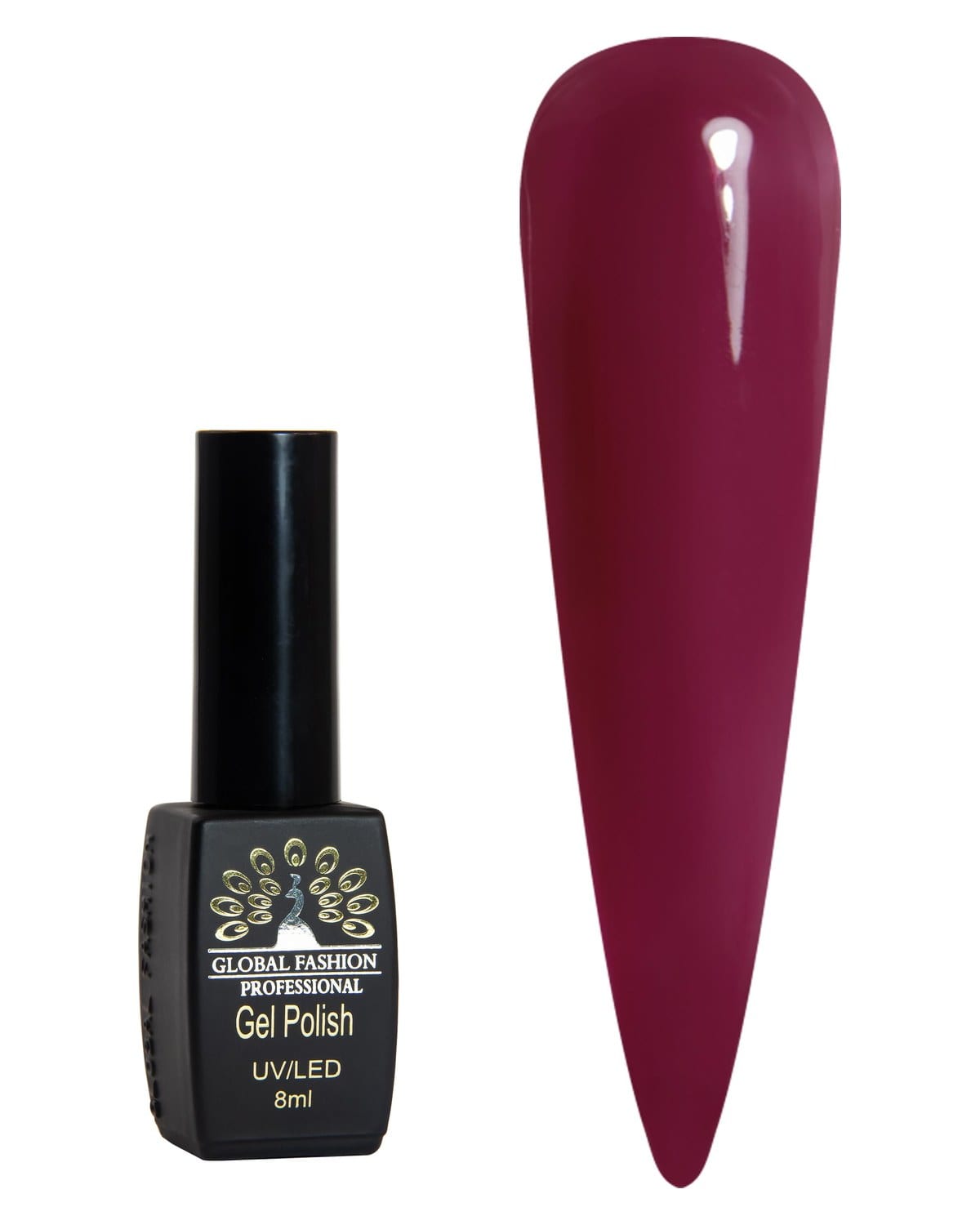 Black Elite Gel Polish 8ml, Long-Lasting Gel Colors, (035)