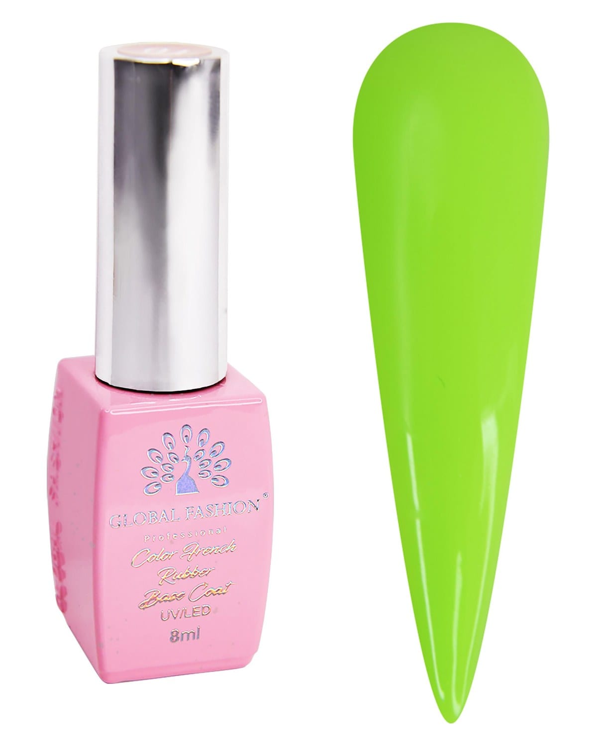 GLOBAL FASHION Neon Dream Nails! Neon Base Coat (8ml) - Vegan, Cruelty-Free, Chip-Resistant. Promotes Healthy Nails, Long-Lasting Gel Manicures | (04, 8 ml) — Color 4603764649728