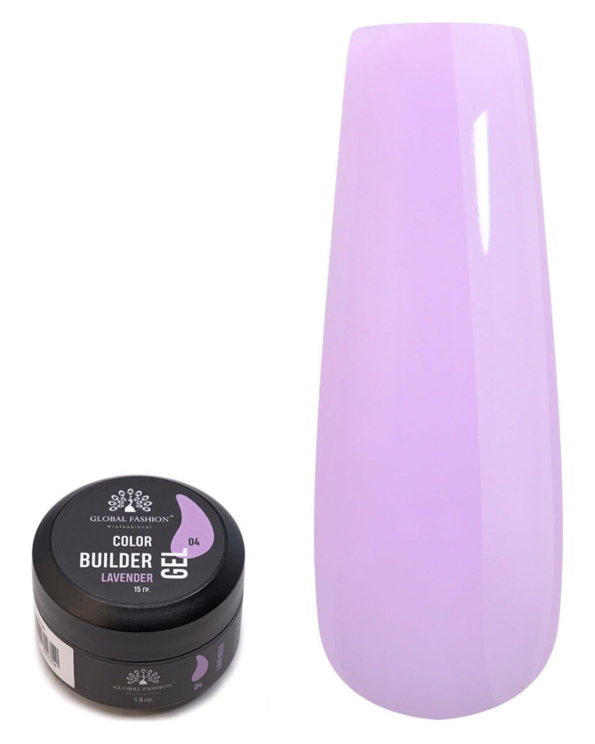 GLOBAL FASHION Professional Color Gel Builder 15g with 13 Shades: Unleash Your Inner Nail Artist with This Versatile Sculpting and Coloring Nail Art Toolkit (04 LAVENDER)