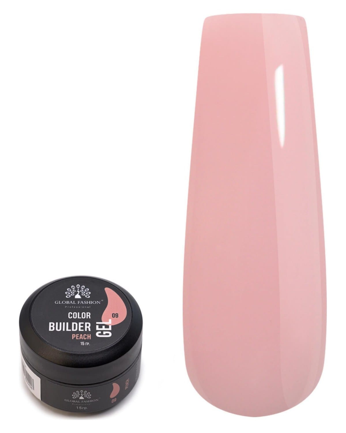 Color Builder Gel 15g with 13 Shades: Unleash Your Inner Nail Artist with This Versatile Sculpting and Coloring Nail Art Toolkit (09 PEACH)
