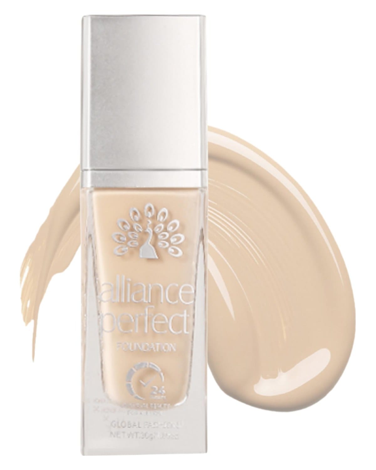GLOBAL FASHION Alliance Perfect Liquid Foundation 8 Shades - 24H Long-Wear, Smart Tone-Adapting Full Coverage, Hydrating Vitamin E Complex, Transfer-Proof, Seamless Blend (L023 - G)