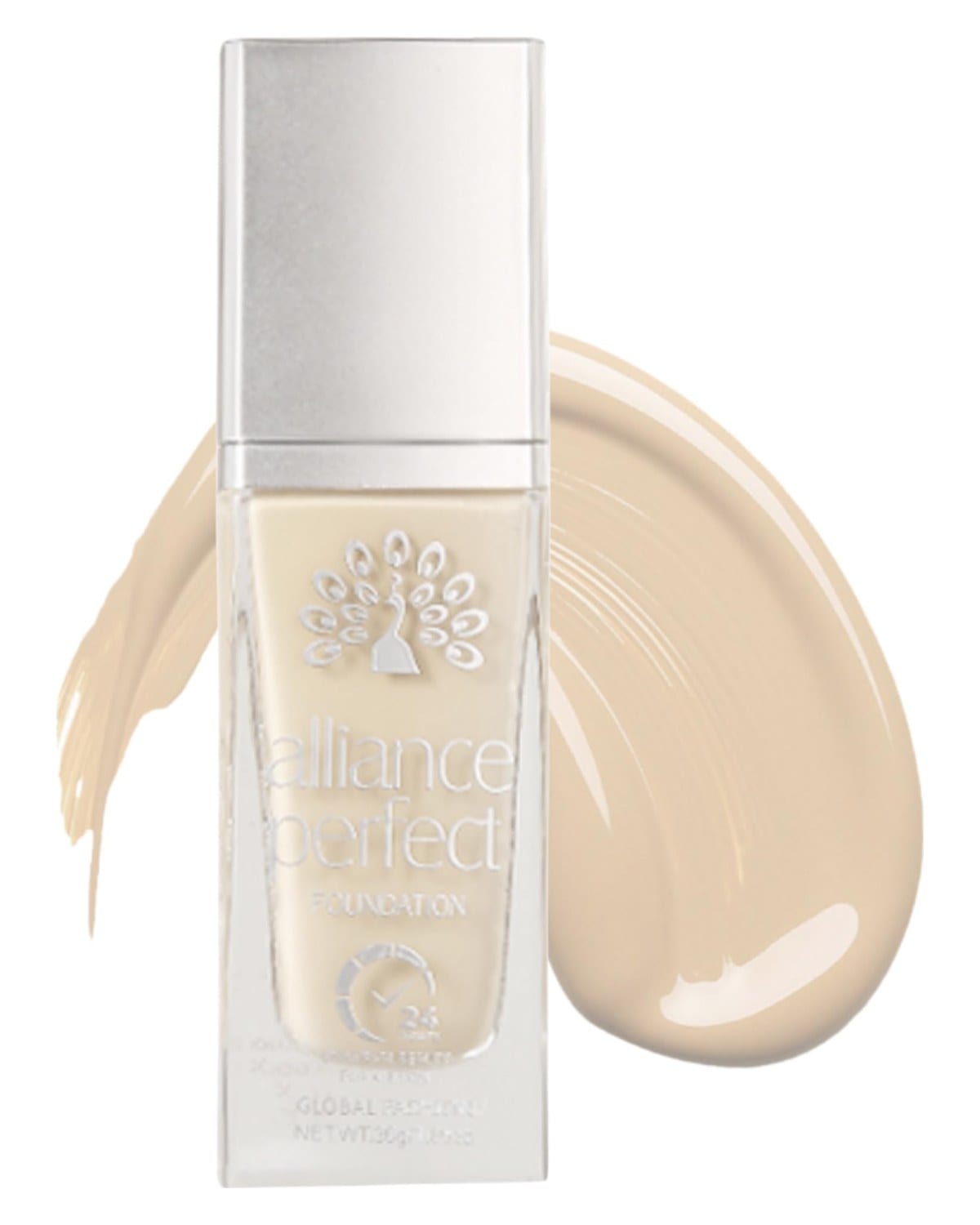 GLOBAL FASHION Alliance Perfect Liquid Foundation 8 Shades - 24H Long-Wear, Smart Tone-Adapting Full Coverage, Hydrating Vitamin E Complex, Transfer-Proof, Seamless Blend (L026 - T)