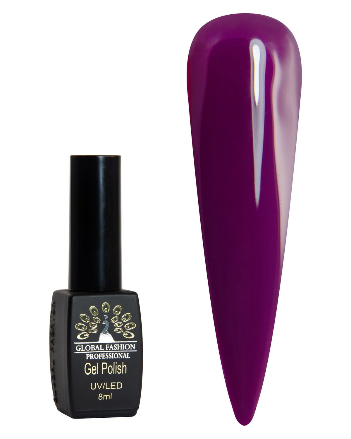 Black Elite Gel Polish 8ml, Long-Lasting Gel Colors, (029)