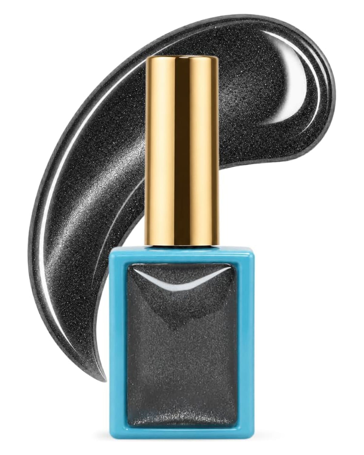 Magic Glaze Magnetic Cat Eye Gel Nail Polish - Blue Silver Glitter, 01 (19)