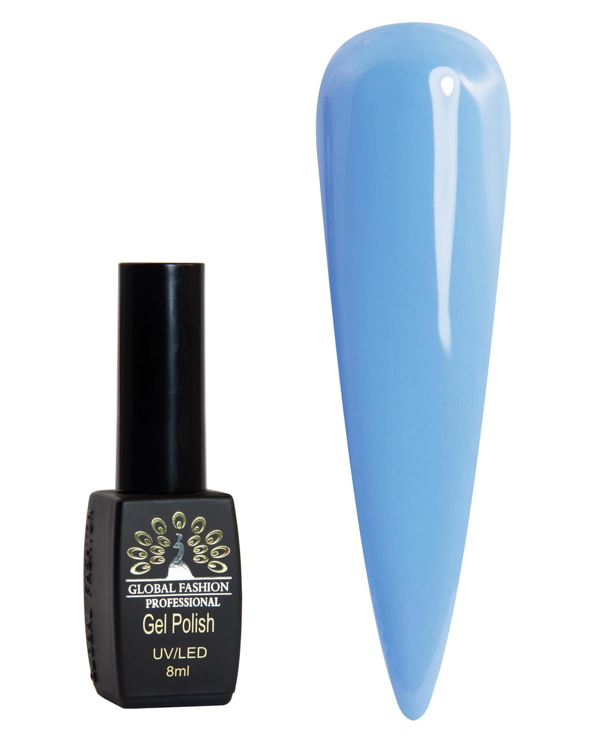 Black Elite Gel Polish 8ml, Long-Lasting Gel Colors, (100)