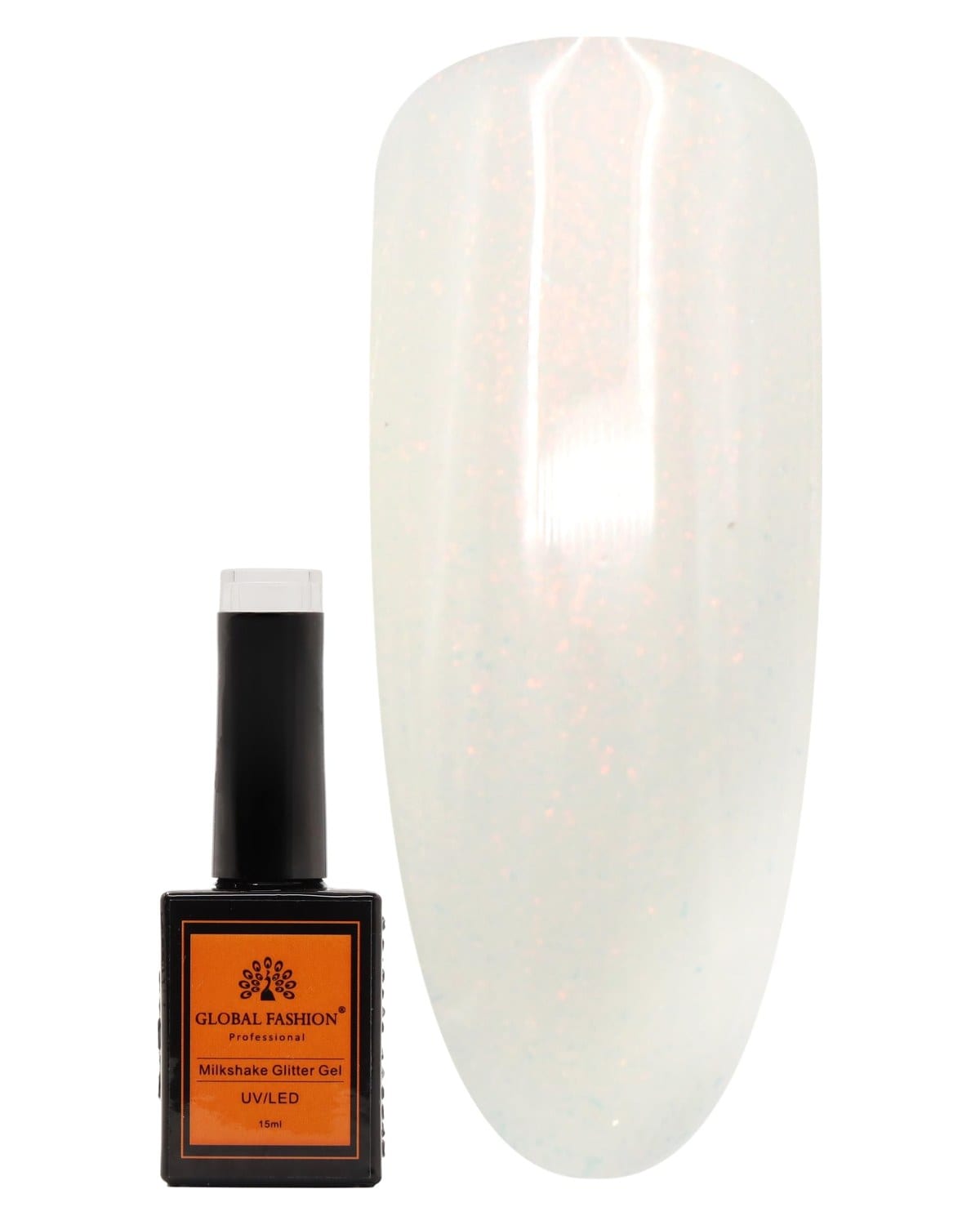 MILKSHAKE Glitter Gel Nail Polish15ml by Global Fashion - Long-Lasting, Color Changing, Professional Nail Art, UV/LED Soak-Off Gel, Easy Application, Salon-Grade Manicure | (254, 15ml)
