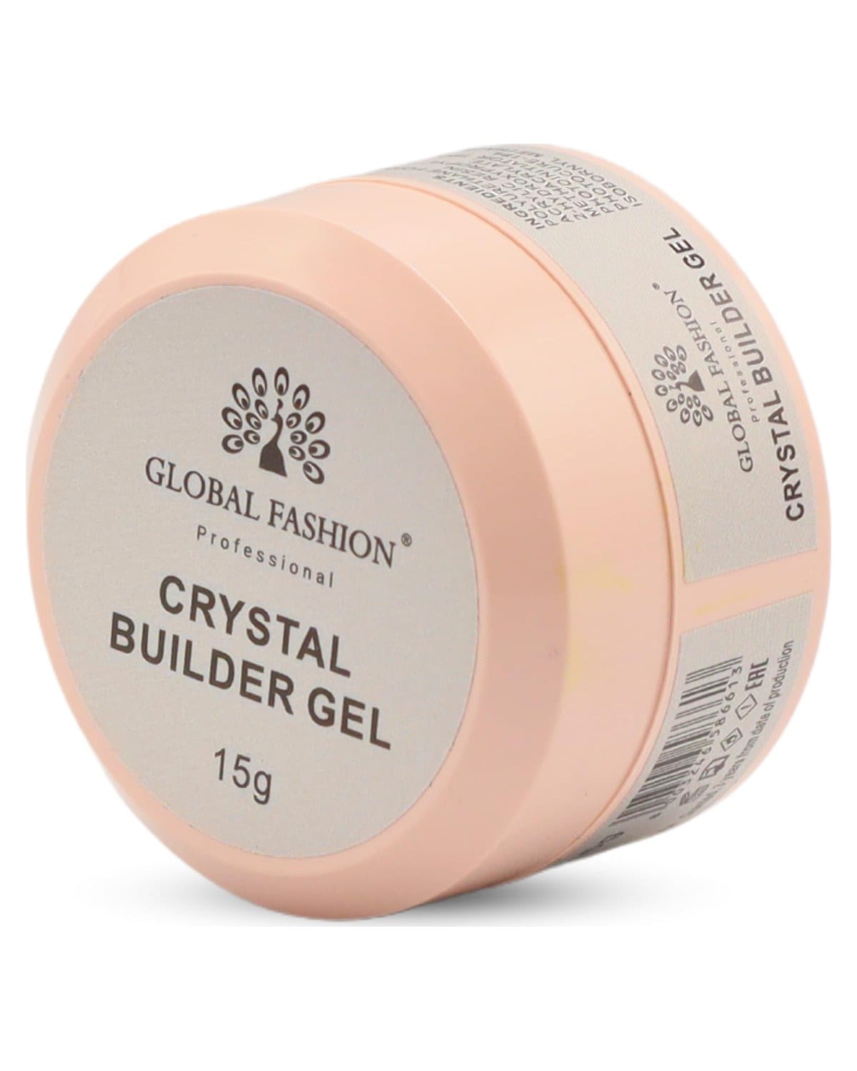GLOBAL FASHION Professional Crystal Builder Gel 15g - Clear for Nail Extensions - Long-Lasting UV Polish for Strong, Durable Nails - High Gloss Finish - Quick Drying
