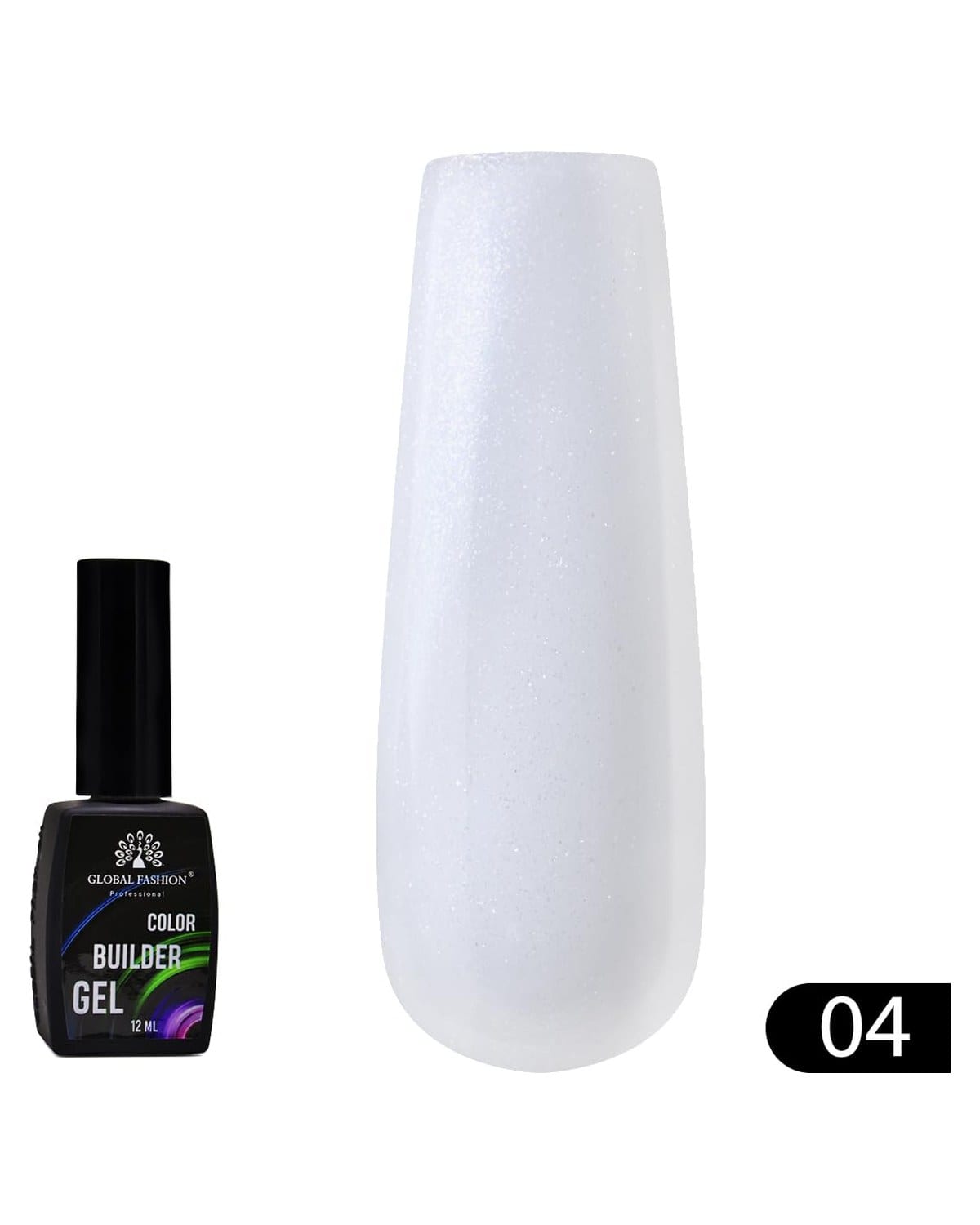 GLOBAL FASHION Professional Color Builder Gel 12ml - Long-Lasting, Chip-Resistant Manicure | (Color 04)