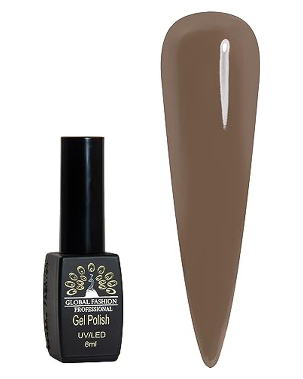 Black Elite Gel Polish 8ml, Long-Lasting Gel Colors, (306)
