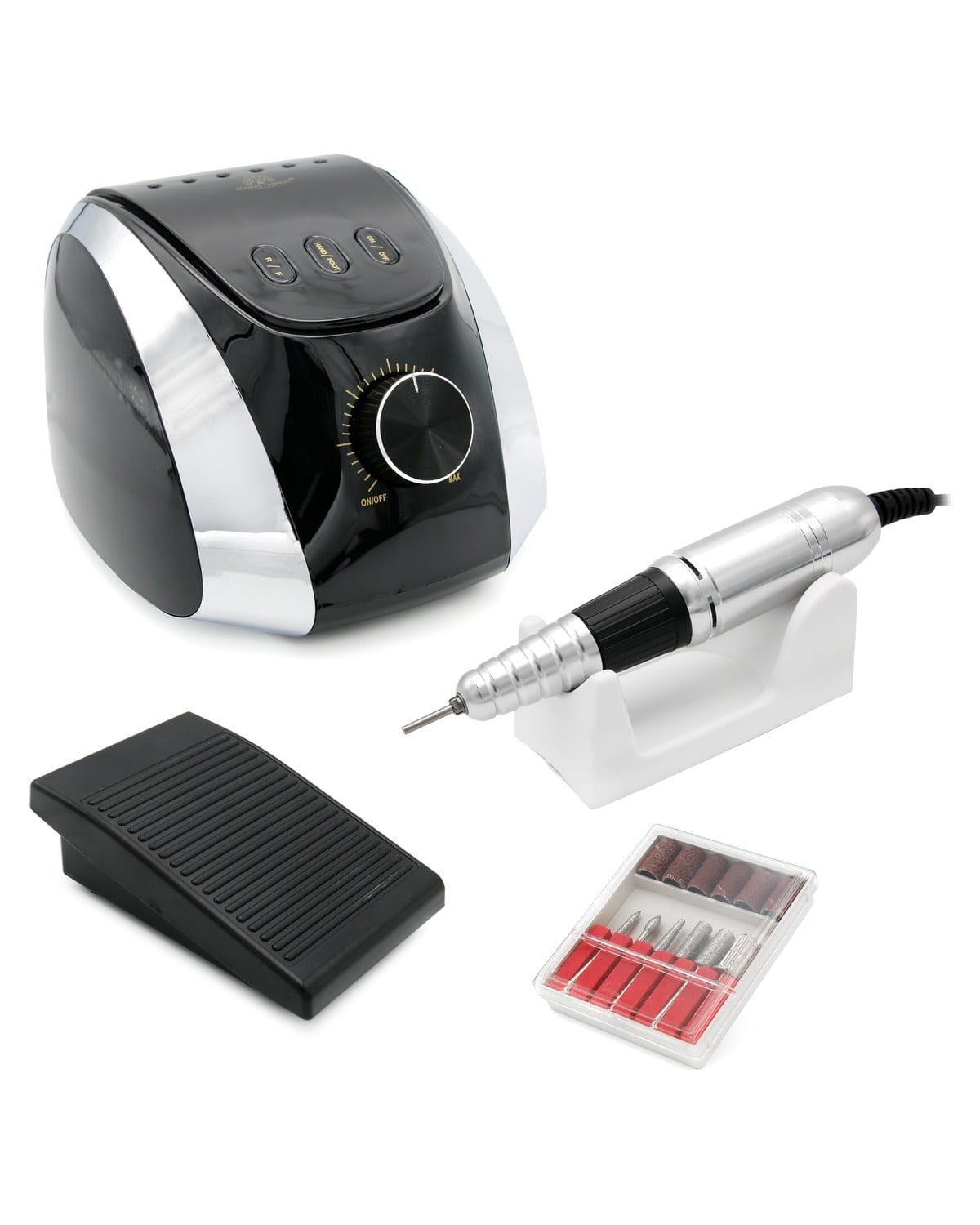GLOBAL FASHION M13 Professional Electric Nail Drill – 68W, 35,000 RPM High-Speed E-File, Variable Speed, Forward/Reverse Rotation, Low Noise, Lightweight for Gel & Acrylic Manicure & Pedicure (Black)