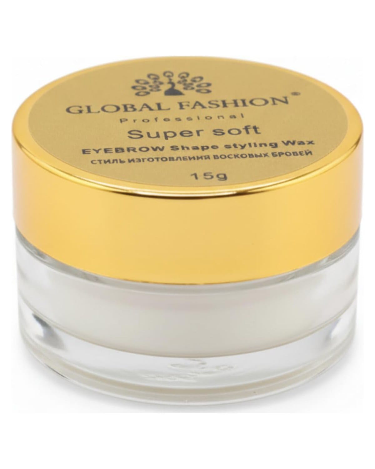 Eyebrow Shaping Wax 15g - Waterproof & Fast-Drying - Shapes, Lifts & Laminates Brows for All Day Control - Flake-Free Formula, No White Residue, 24h Long-Lasting Hold for groomed Look (Super Soft)
