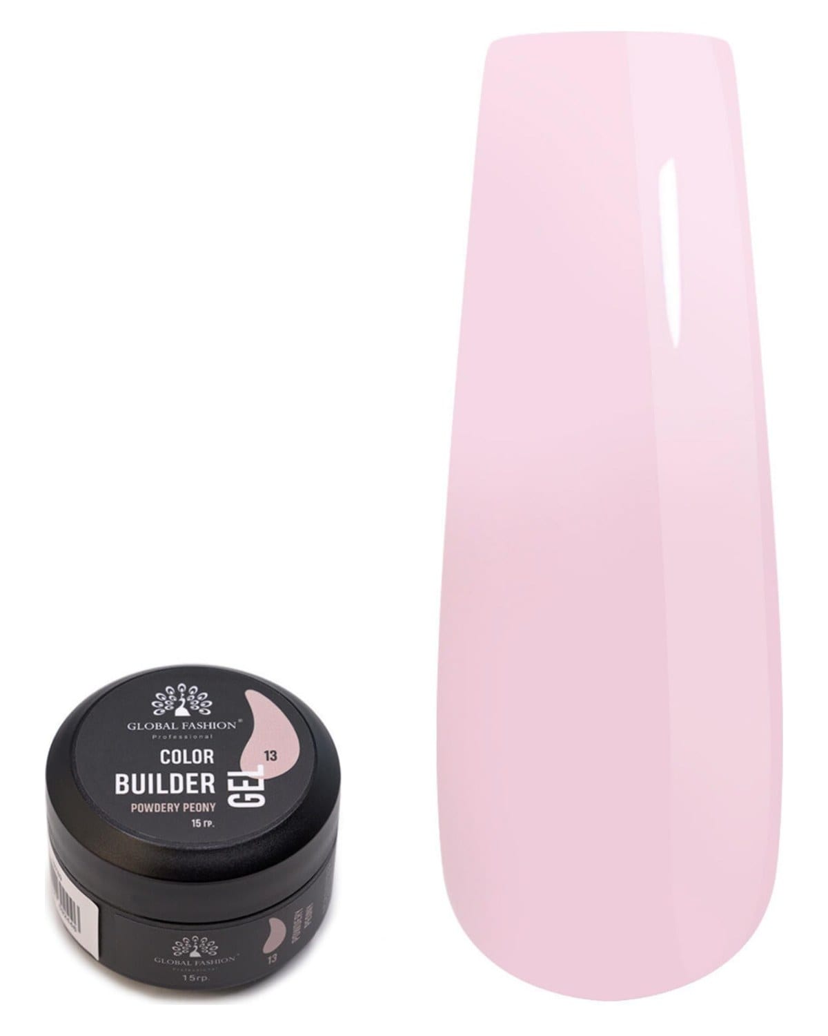 Color Builder Gel 15g with 13 Shades: Unleash Your Inner Nail Artist with This Versatile Sculpting and Coloring Nail Art Toolkit (13 POWDERY PEONY)