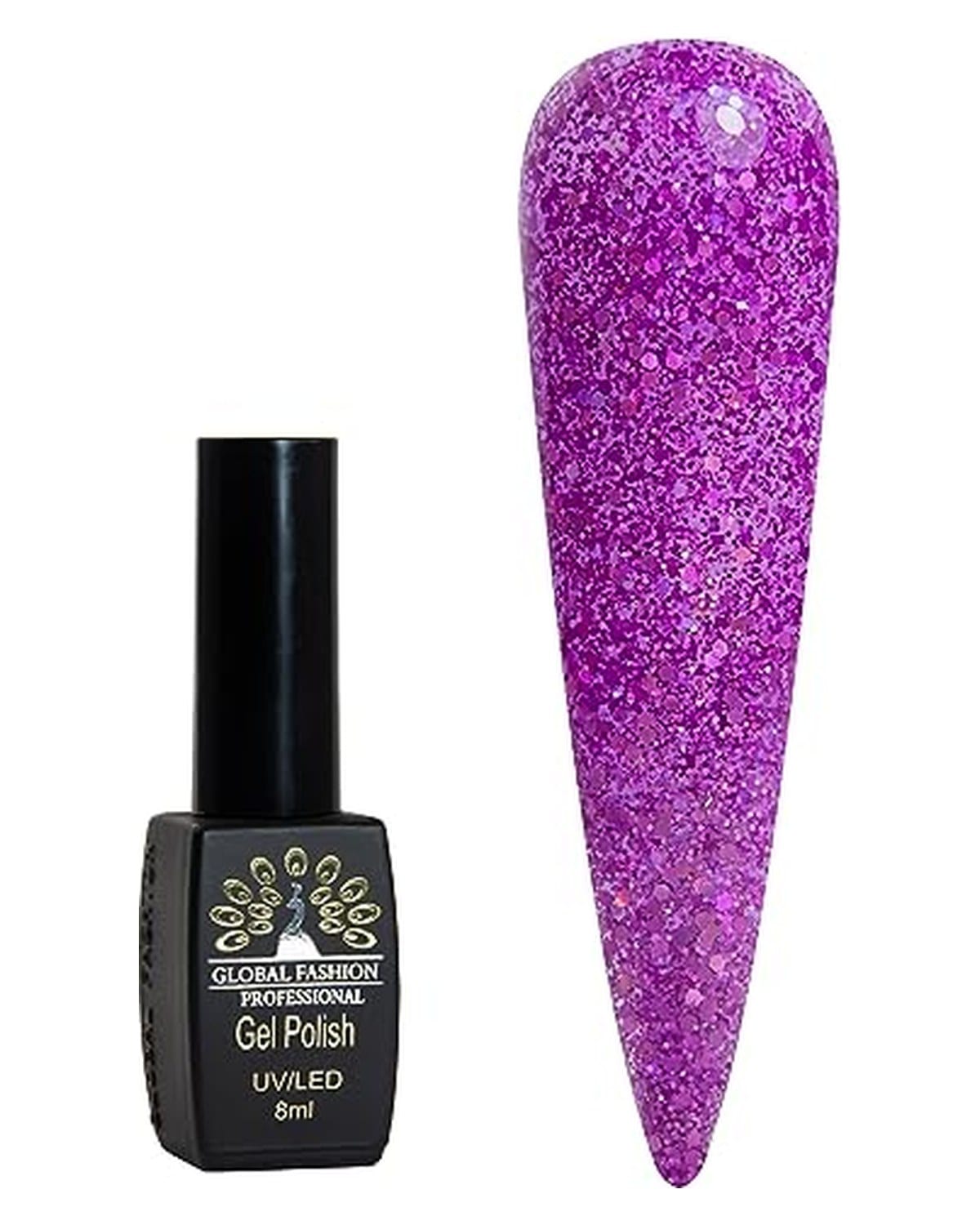 Black Elite Gel Polish 8ml, Long-Lasting Gel Colors, (378)