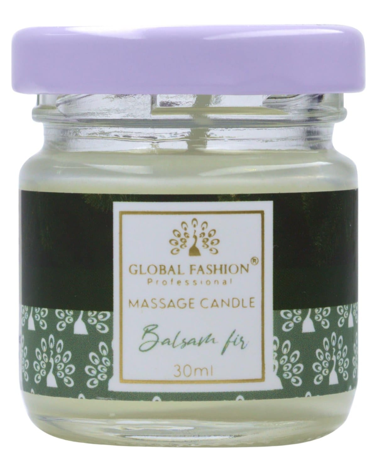 Global Fashion Massage Candle 30 ml - Luxury Body & Massage Oil Candle, Warm Skin-Oil Candle for Home Spa, Couples & Personal Use - Vegan Soy Wax, Home Scented Aromatherapy Gift-Ready (Balsam Fir) — Scent 0744963297021