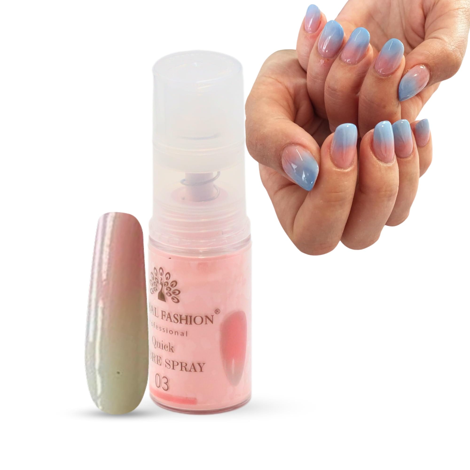 Global Fashion Ombre Nails - Quick Spray for Trendy Press-Ons (DIY) - Fast & Easy (03)