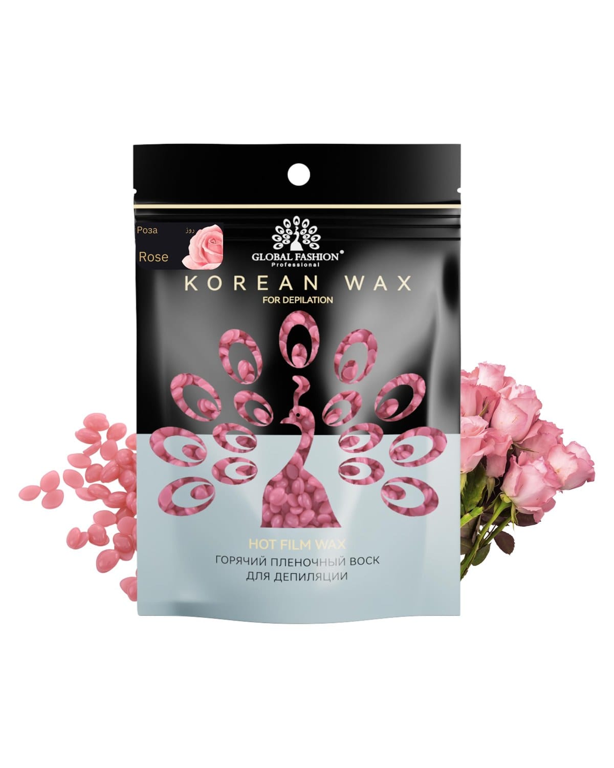 Korean Hot Film Hard Wax Beans for Painless Hair Removal – 12 Variants Stripless Korean Waxing Beads for Bikini, Legs, Face, Body – All Skin Types (1000g, HOT PINK ROSE) — Scent Hot-pink-rose-1000g