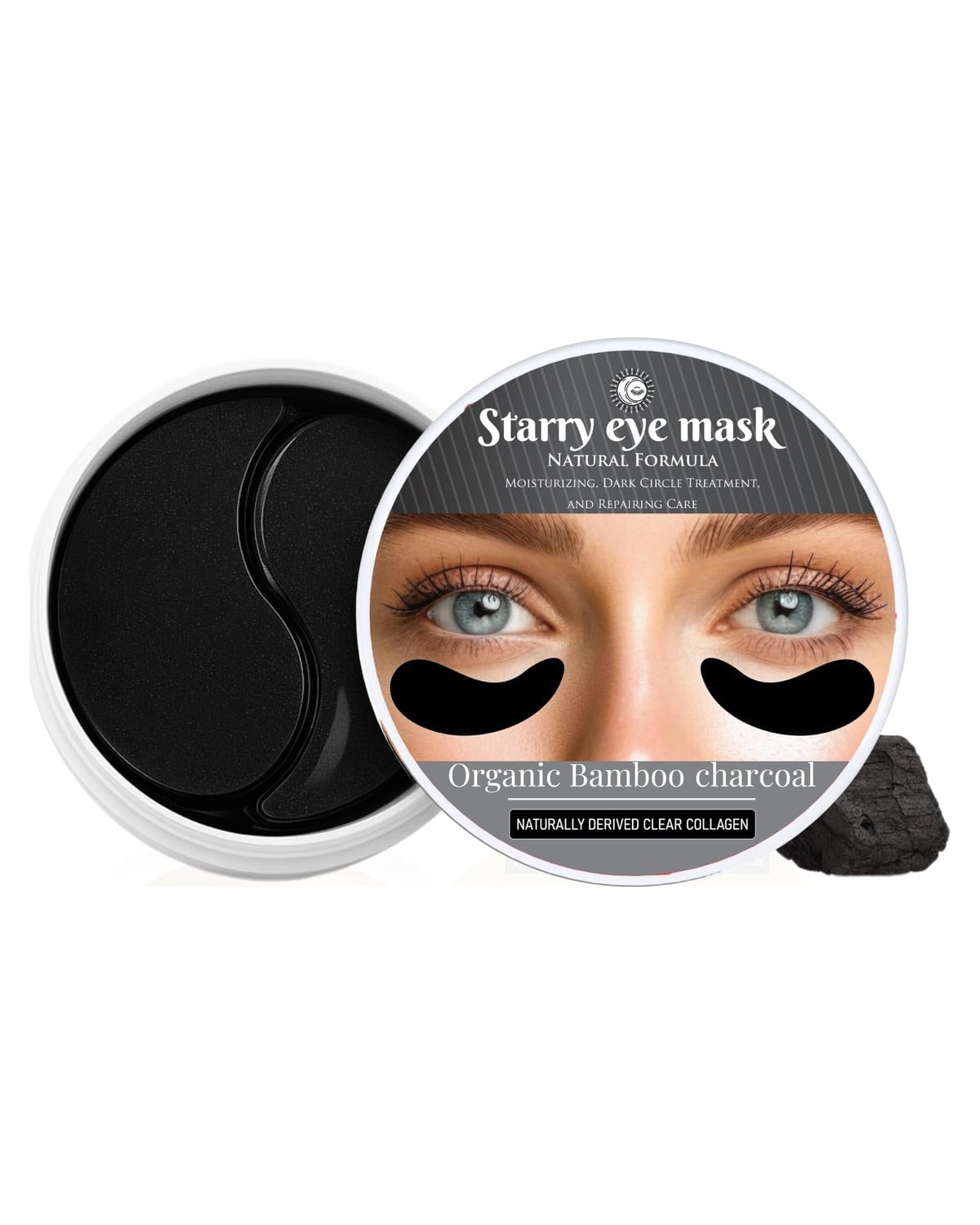 Global Fashion Under Eye Patches - Under Eye Masks for Dark Circles, Puffiness, Fine Lines & Wrinkles, Anti-Aging, Hydrating Collagen Treatment, Beauty & Personal Care (30 pairs, Bamboo Charcoal)