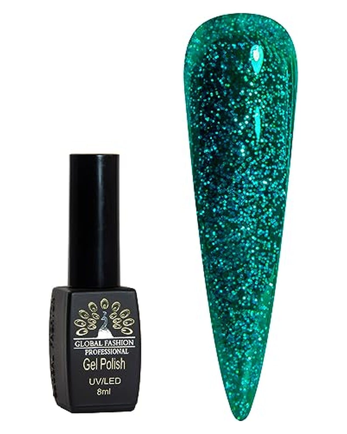 Black Elite Gel Polish 8ml, Long-Lasting Gel Colors, (163)