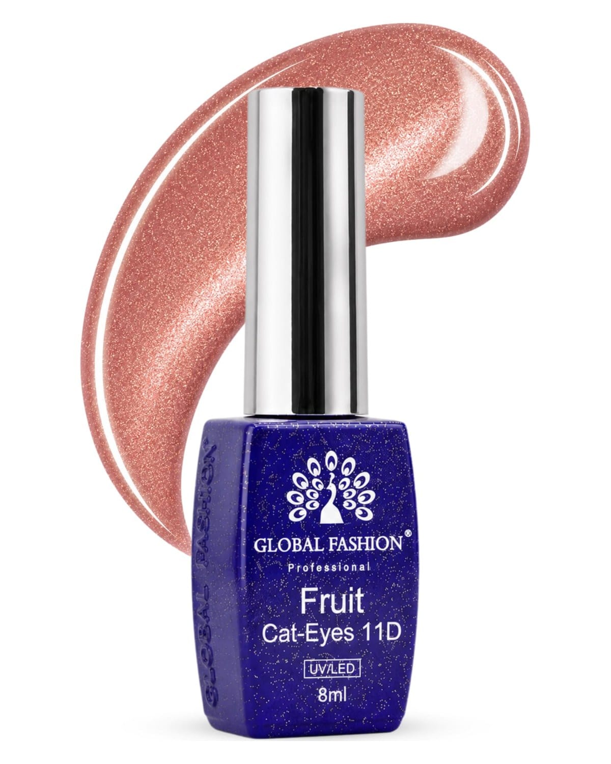 Fruite Cat eyes 11D Magnetic Gel Polish, Blueberry Purple, 8ml (Kumquat)