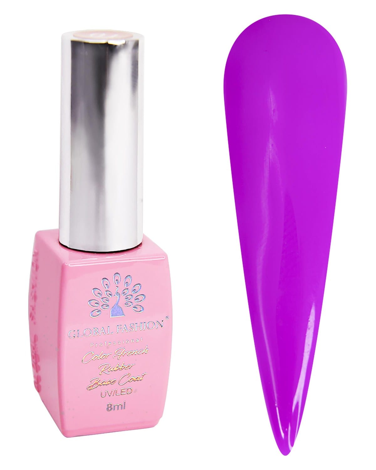 GLOBAL FASHION Neon Dream Nails! Neon Base Coat (8ml) - Vegan, Cruelty-Free, Chip-Resistant. Promotes Healthy Nails, Long-Lasting Gel Manicures | (06, 8 ml) — Color 4603764649742