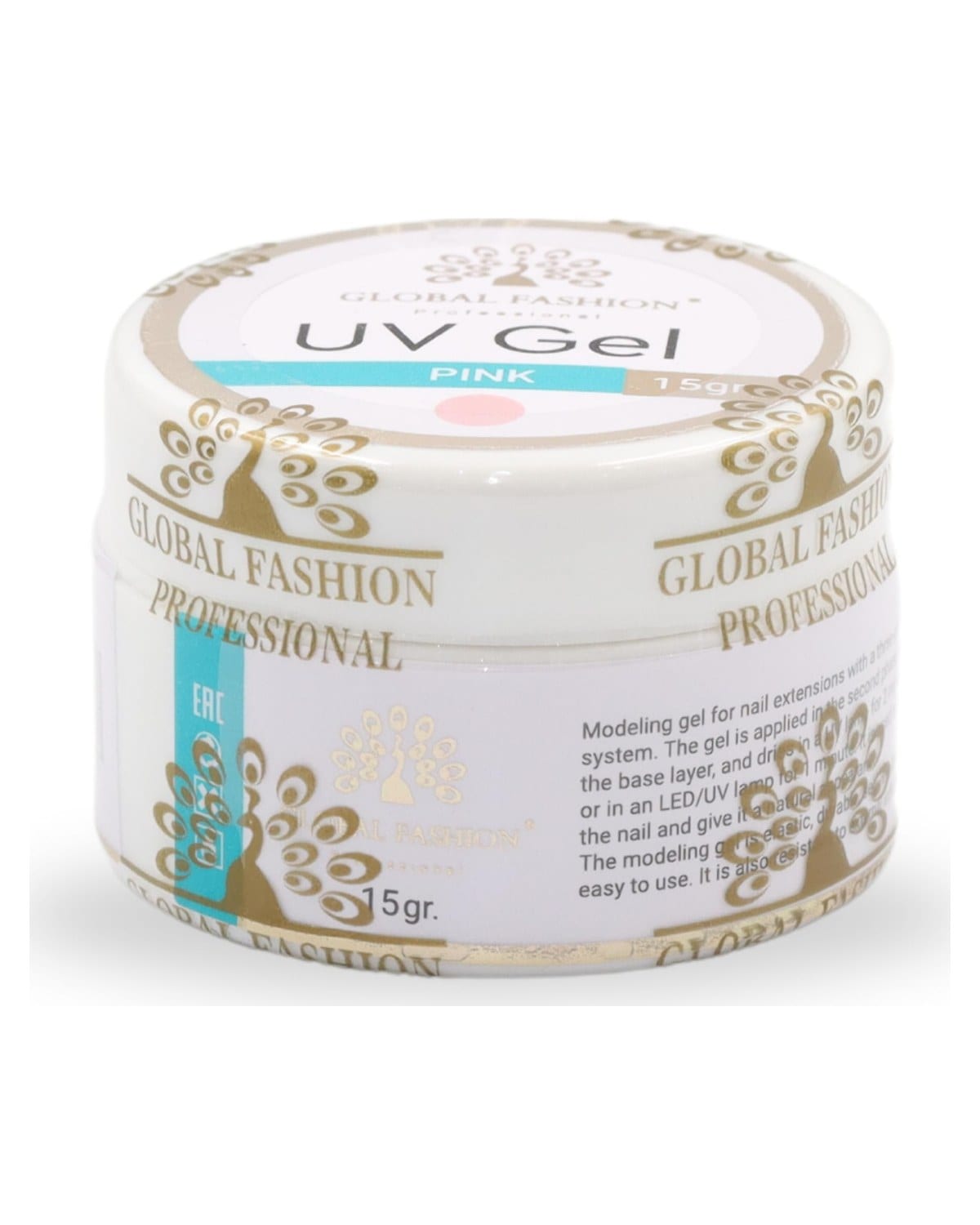 GLOBAL FASHION Professional Extension Gel - 3-Phase Modeling Gel for Durable Nail Extensions | (Pink 15g)