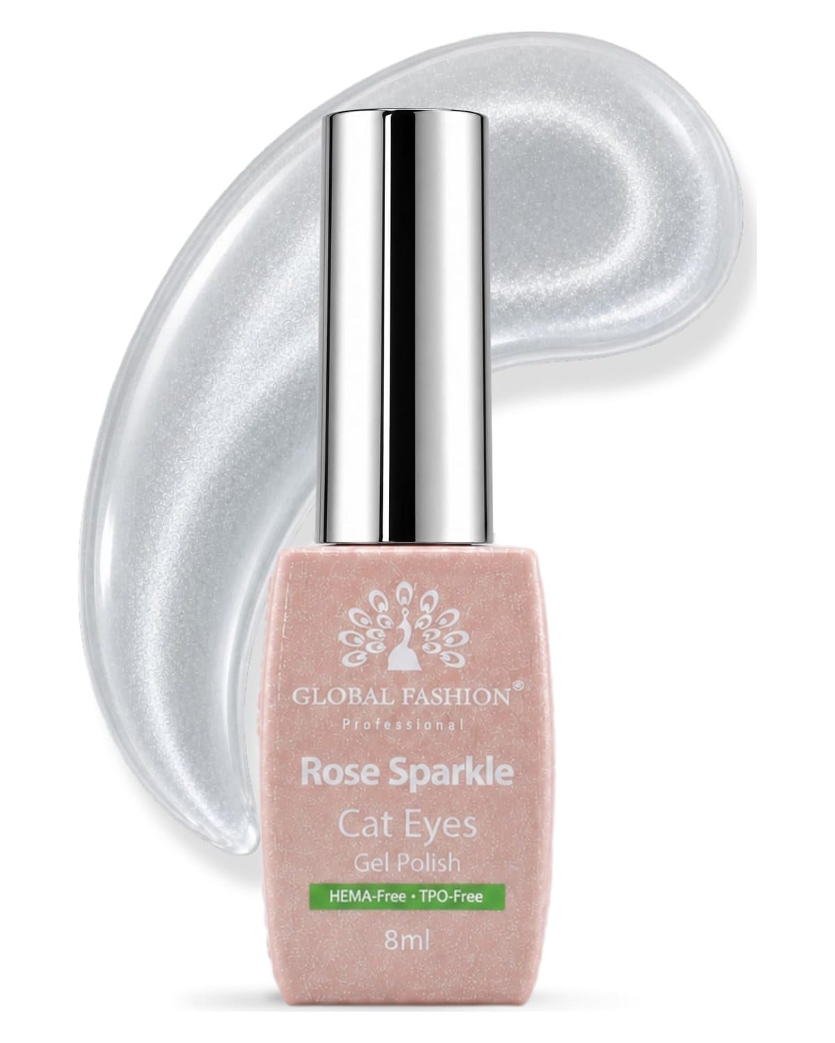 Rose Sparkle Cat Eye Gel Polish 8ml