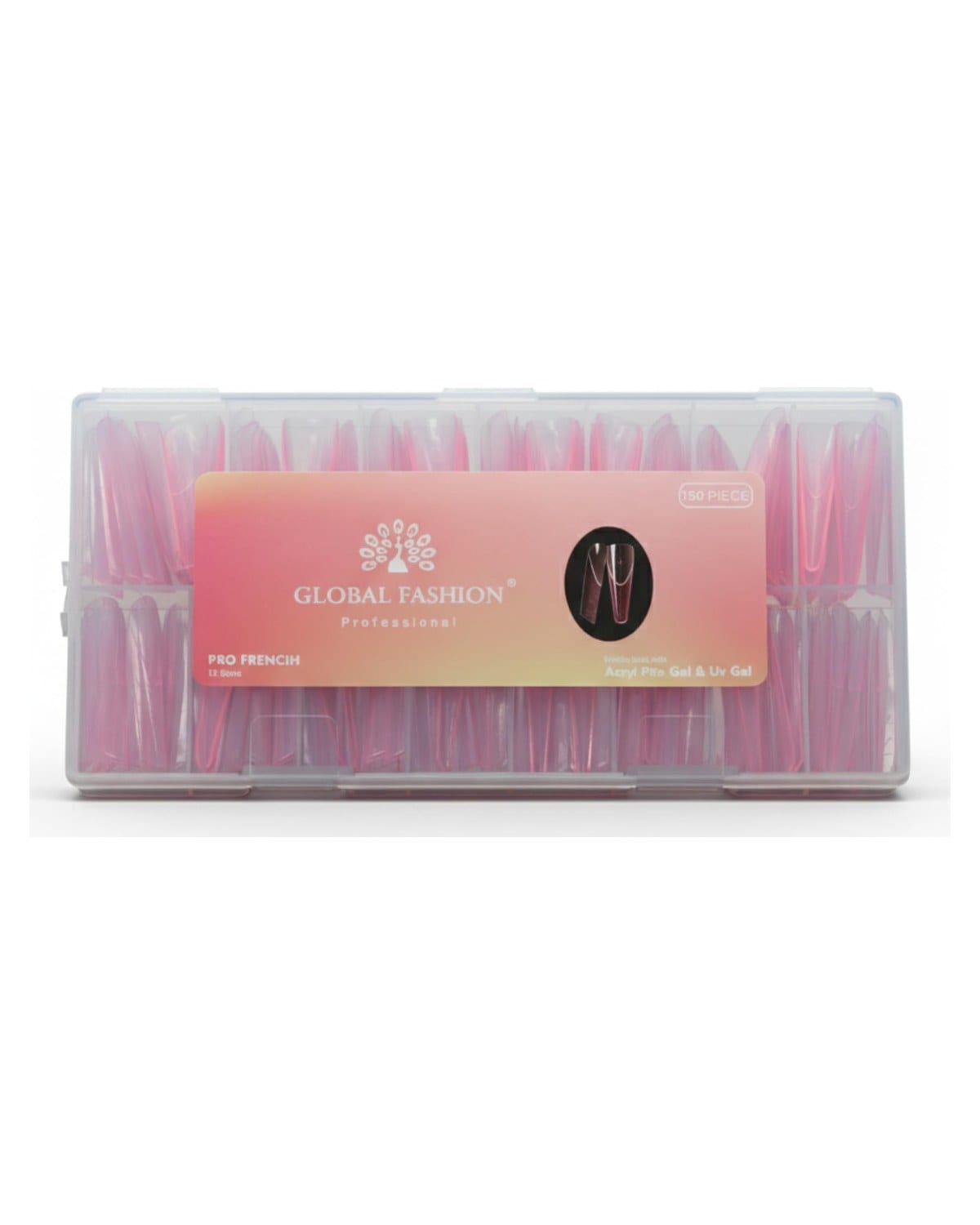 French Nail Tips - 150 PCS Clear Soft Gel Tips in 15 Sizes - Crystal-Clear Reusable Nail Extension Tips for Acrylic, PolyGel & Builder Gel | Strong, Flexible, No-Crack French Tips