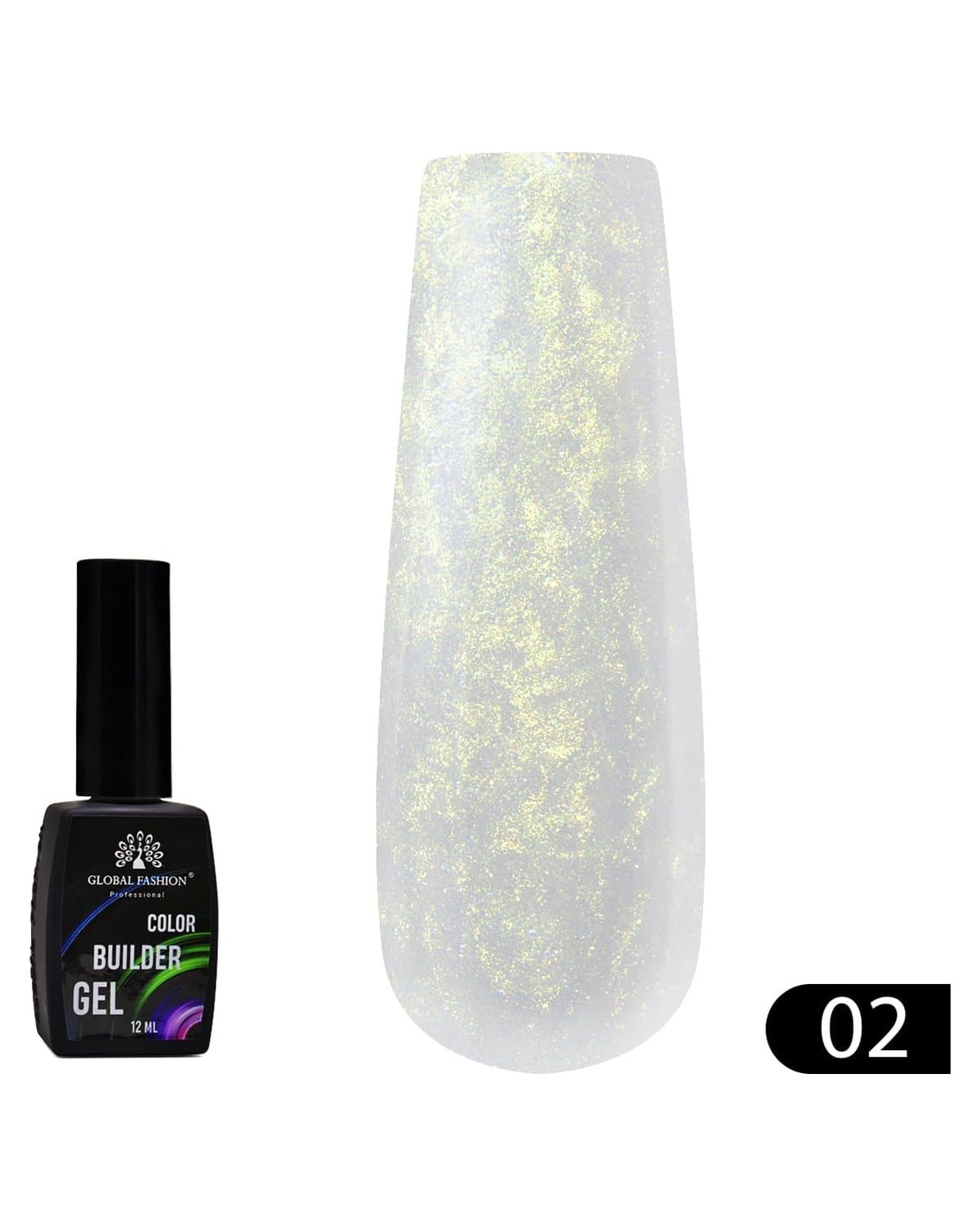 GLOBAL FASHION Professional Color Builder Gel 12ml - Long-Lasting, Chip-Resistant Manicure | (Color 02) — Color 2000000173290