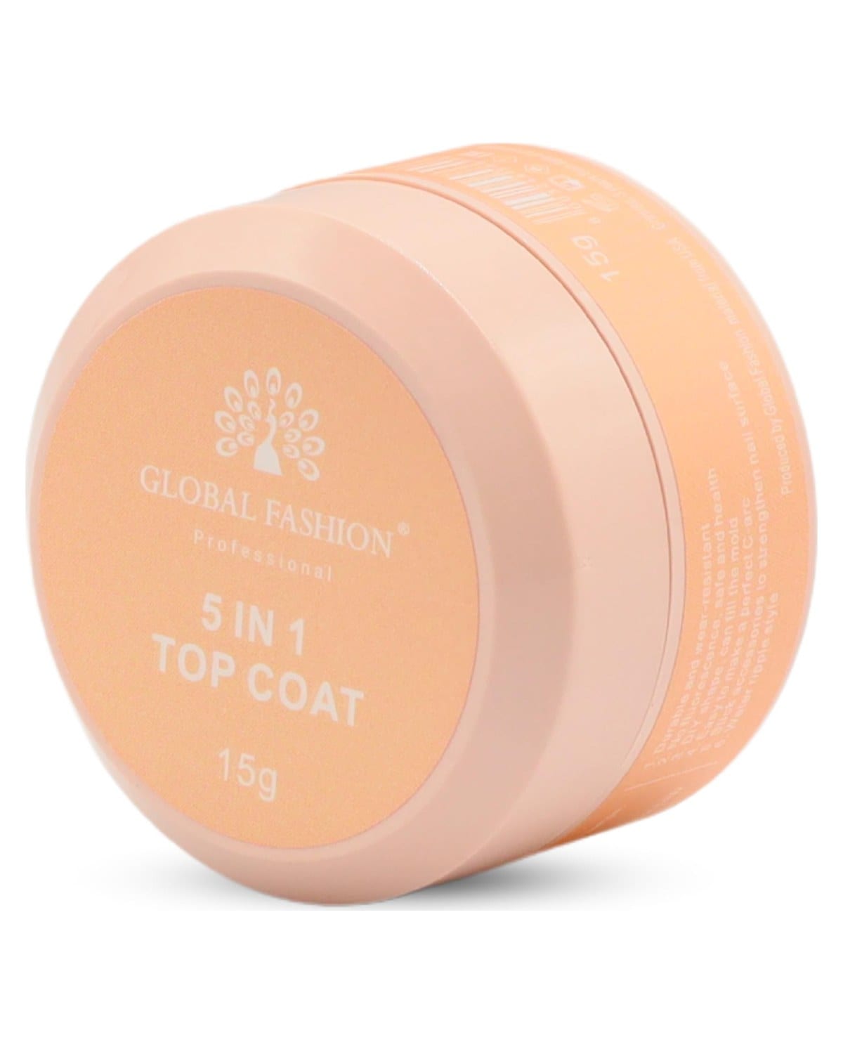 Global Fashion Top Coat Collection - 3D Designs, Super Strong Chip Resistant - High Gloss Shine - Quick Drying Anti-Yellowing Nail Polish - Long-Lasting Salon Quality | (5in1 TOp Coat, 15g)