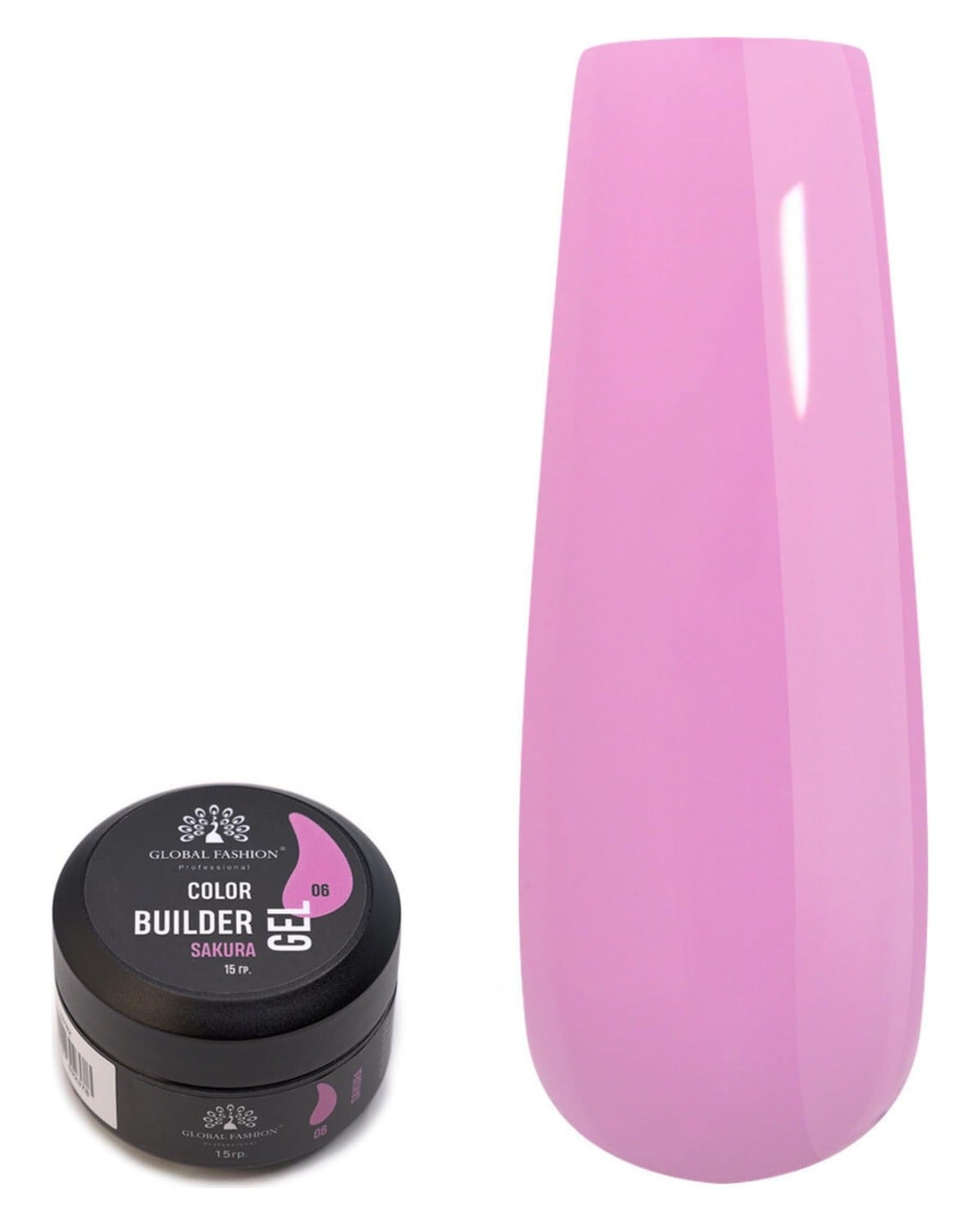 GLOBAL FASHION Professional Color Gel Builder 15g with 13 Shades: Unleash Your Inner Nail Artist with This Versatile Sculpting and Coloring Nail Art Toolkit (06 SAKURA)