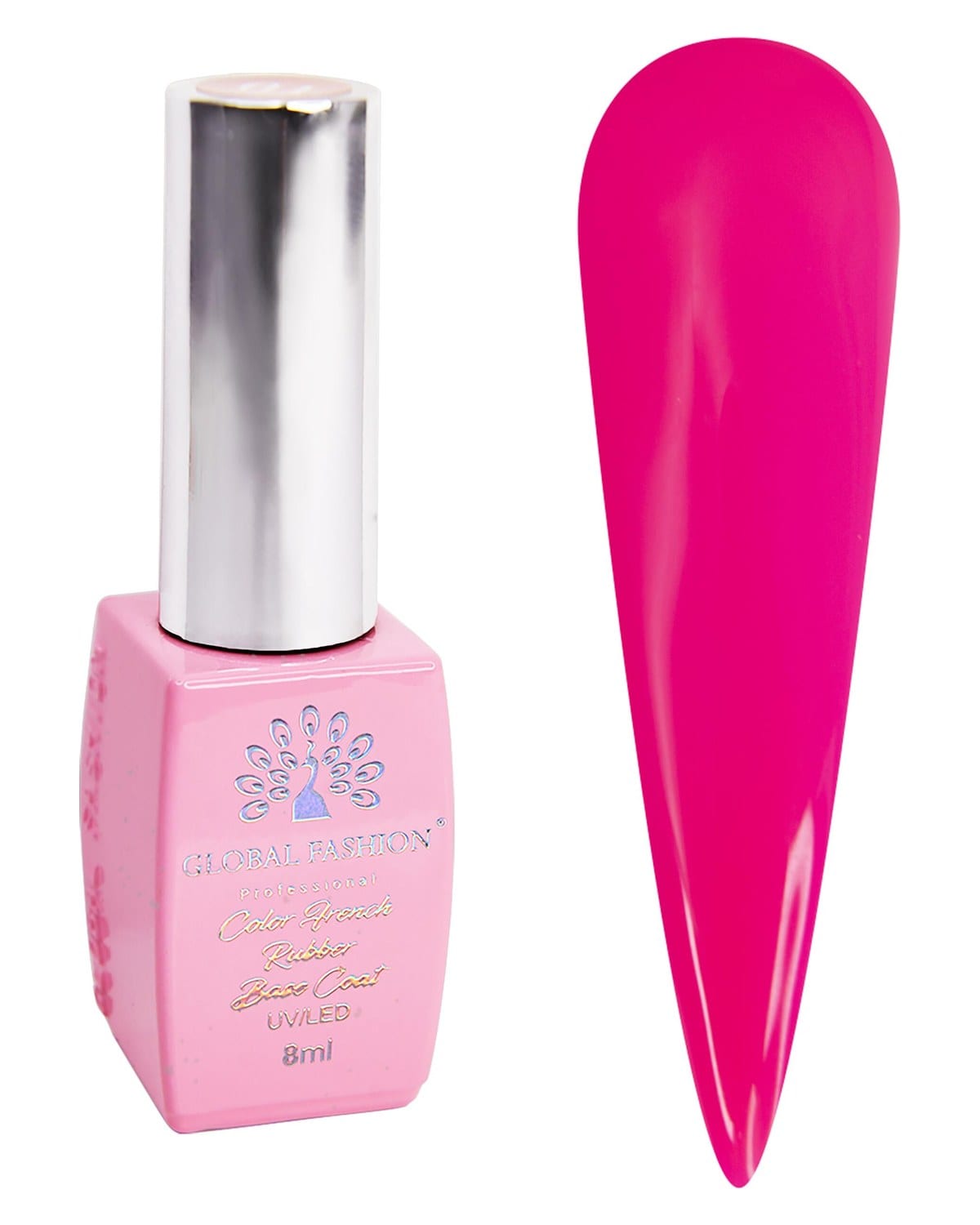 GLOBAL FASHION Neon Dream Nails! Neon Base Coat (8ml) - Vegan, Cruelty-Free, Chip-Resistant. Promotes Healthy Nails, Long-Lasting Gel Manicures | (07, 8 ml) — Color 4603764649759